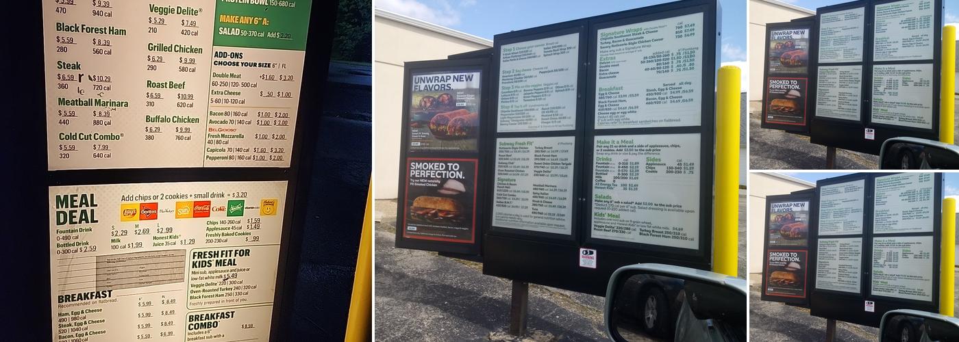 Subway Menu