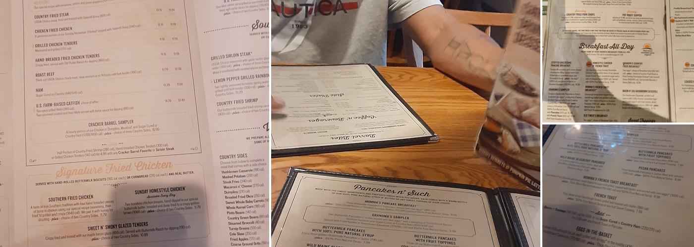 Cracker Barrel Old Country Store Menu