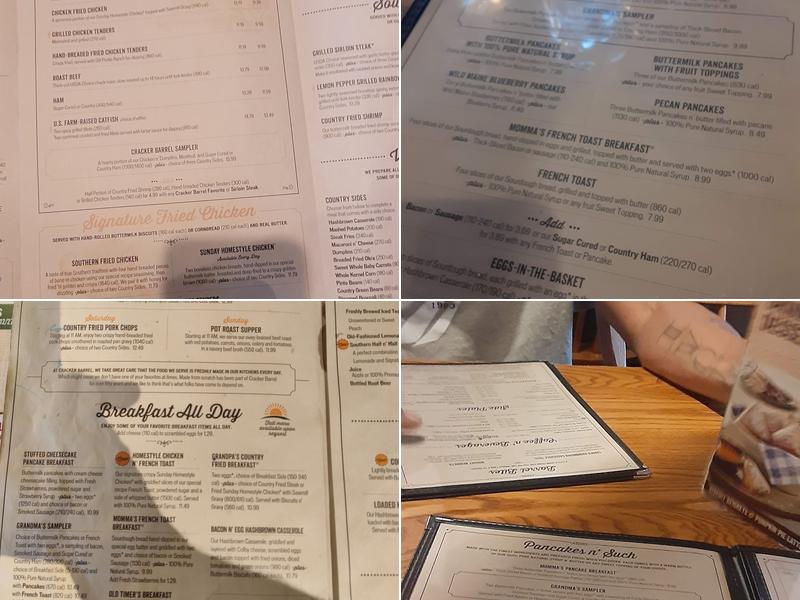 Cracker Barrel Old Country Store Menu