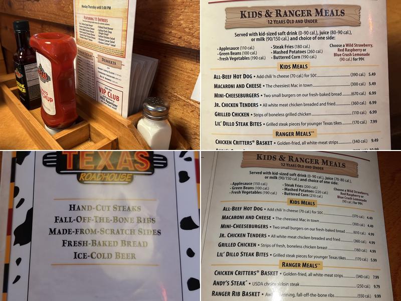 Texas Roadhouse Menu