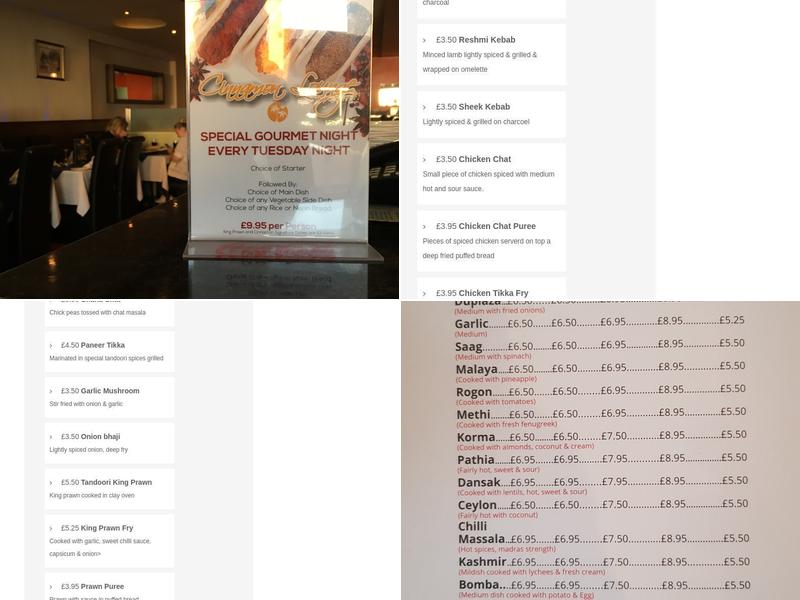Cinnamon Lounge - Waltham Cross Menu