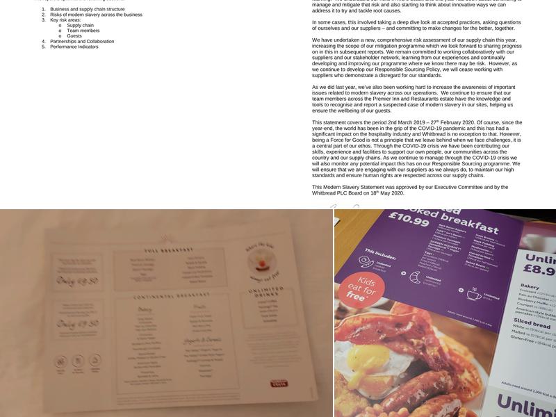 Premier Inn Tring Menu