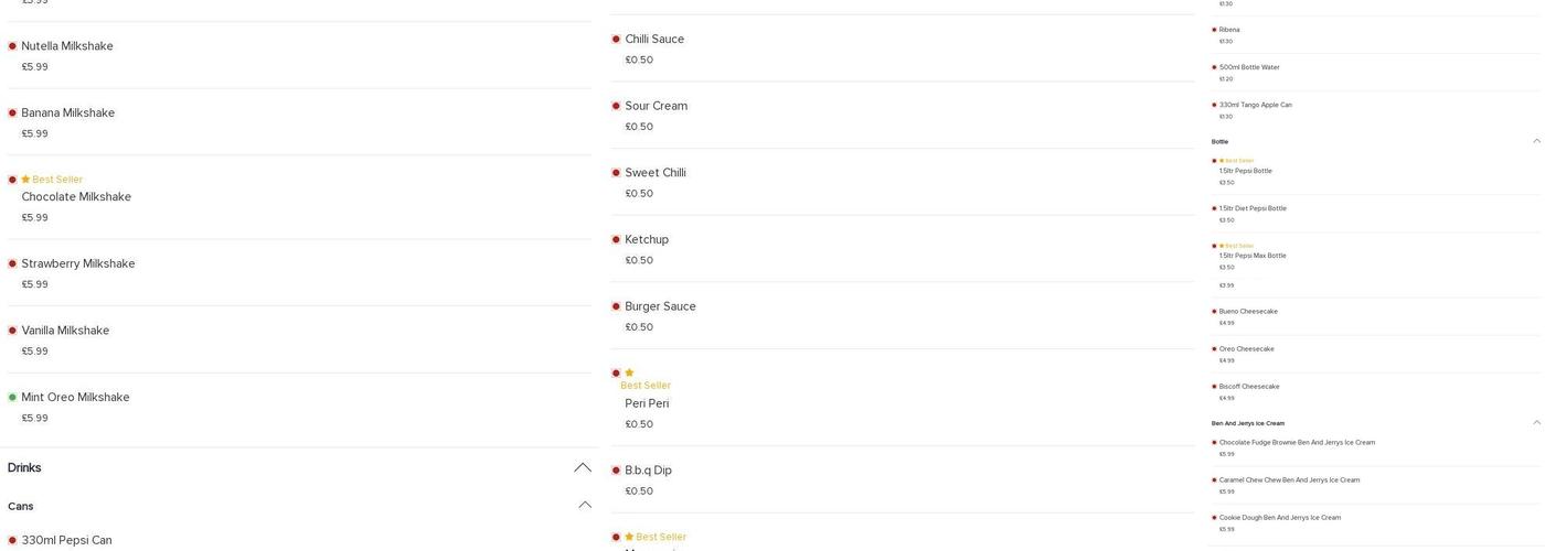 USA Chicken And Pizza Menu