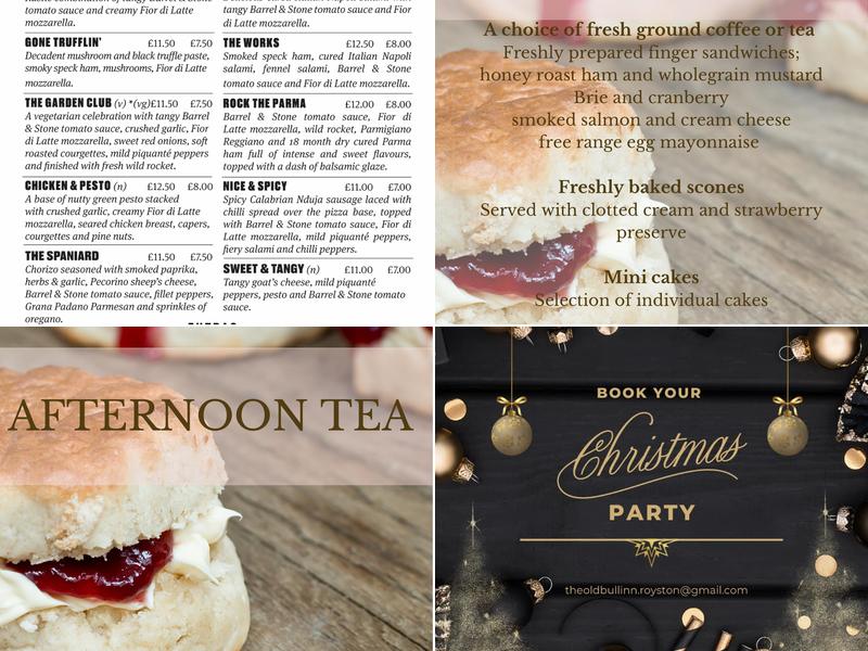 The Old Bull Inn Hotel Menu