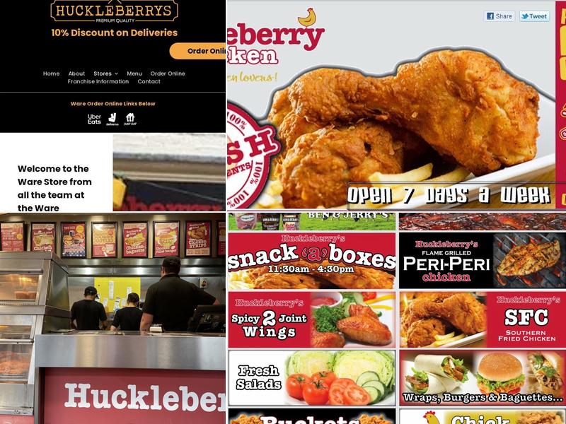 Huckleberrys (Huckleberry Chicken) Ware Menu