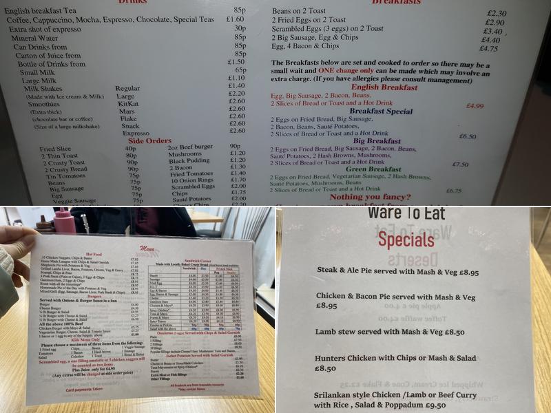 Ware To Eat Menu