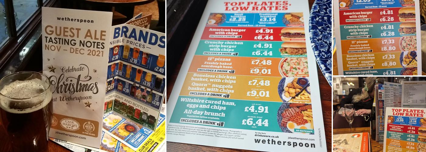 Three Magnets - JD Wetherspoon Menu