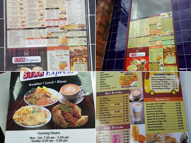 Star Express Cafe Menu