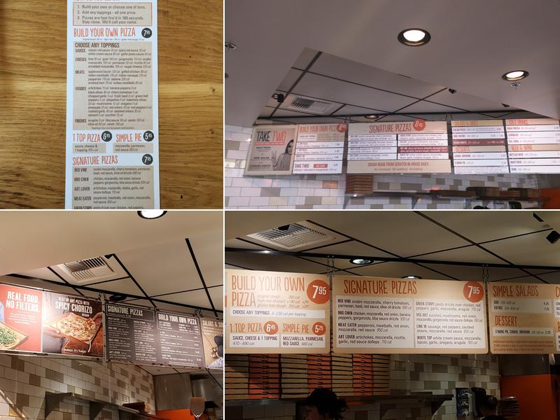 Blaze Pizza Menu