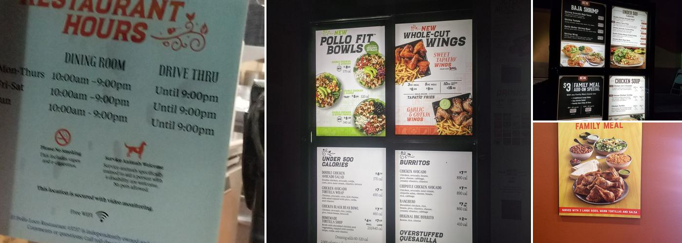El Pollo Loco Menu