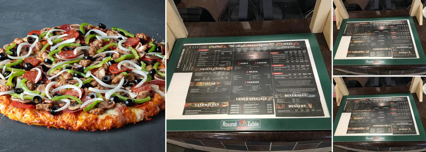 Round Table Pizza Menu