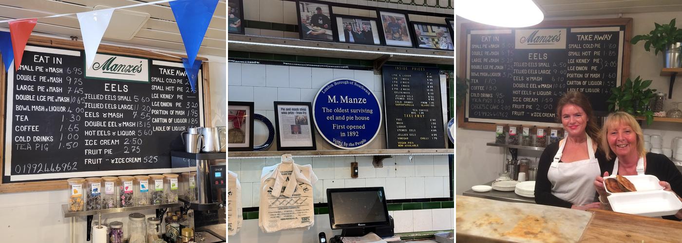 Manzes Pie and Mash Menu