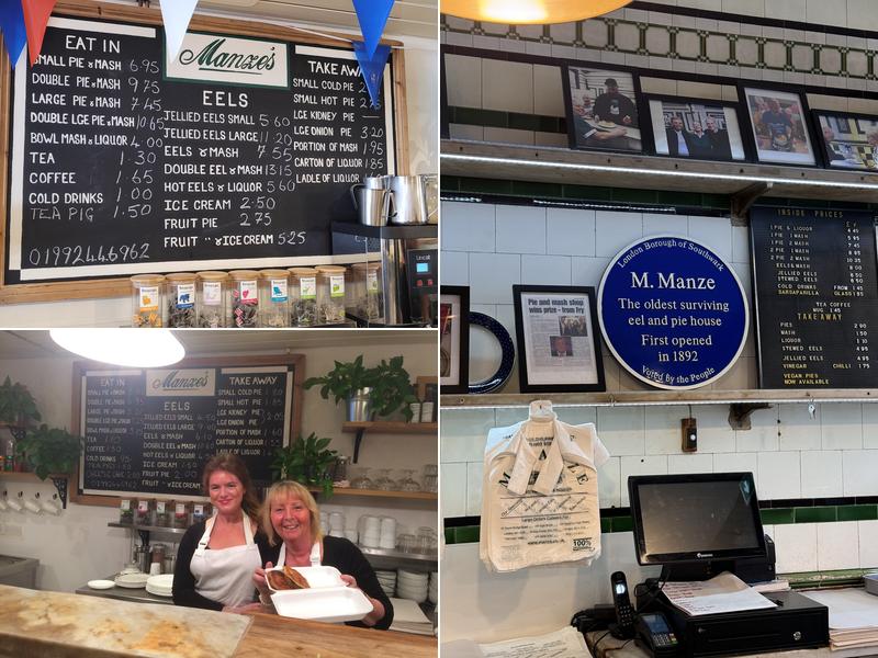Manzes Pie and Mash Menu