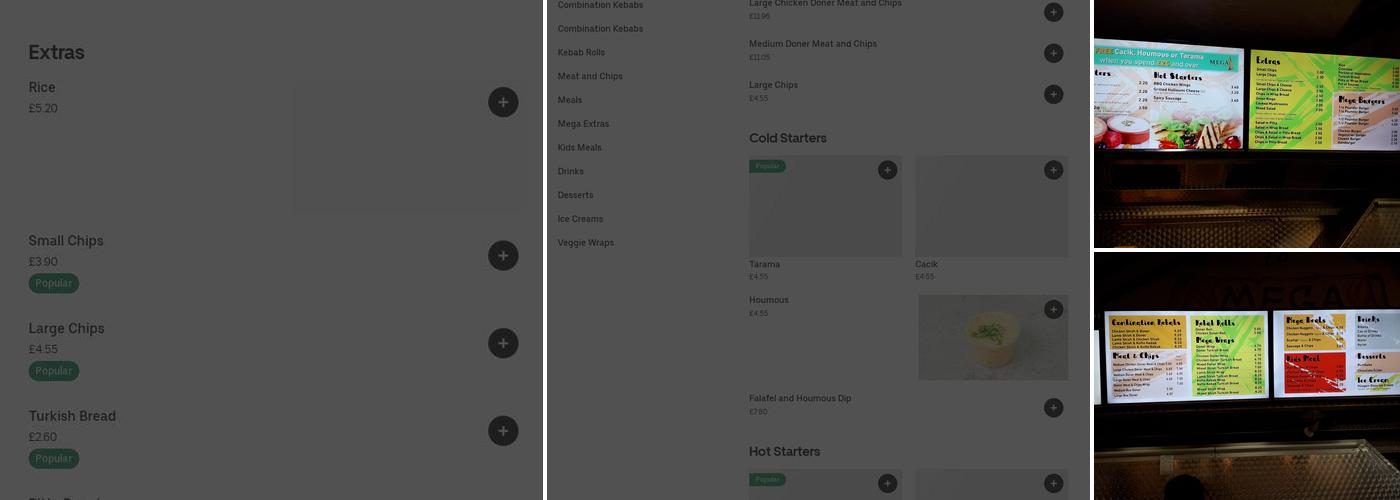 Mega Charcoal Grill Menu