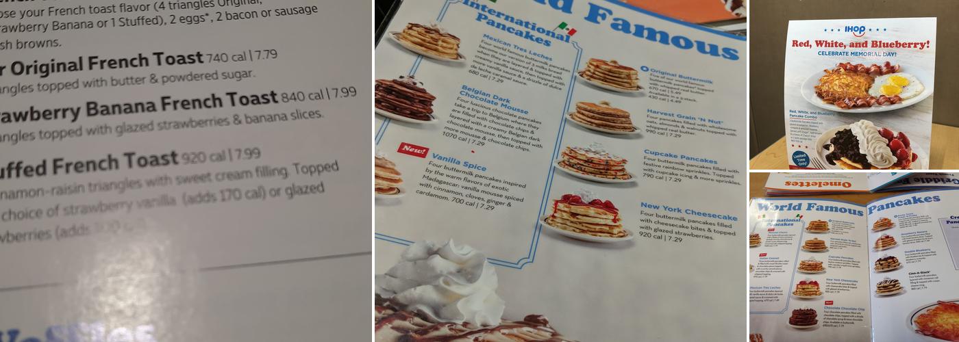 IHOP Menu