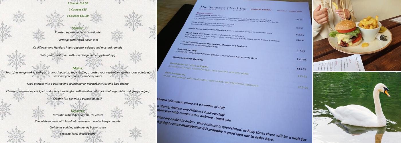 The Saracens Head Inn Menu
