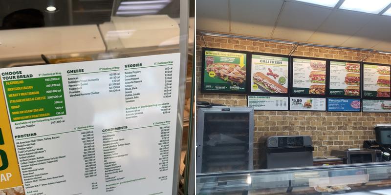 Subway Menu