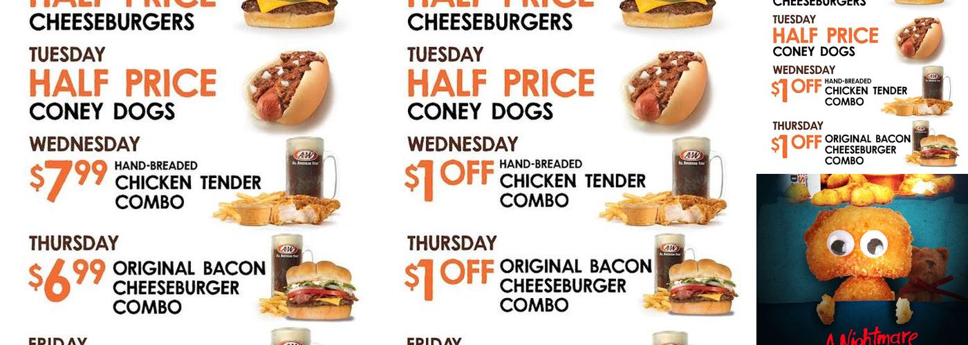 A&W Restaurant Menu