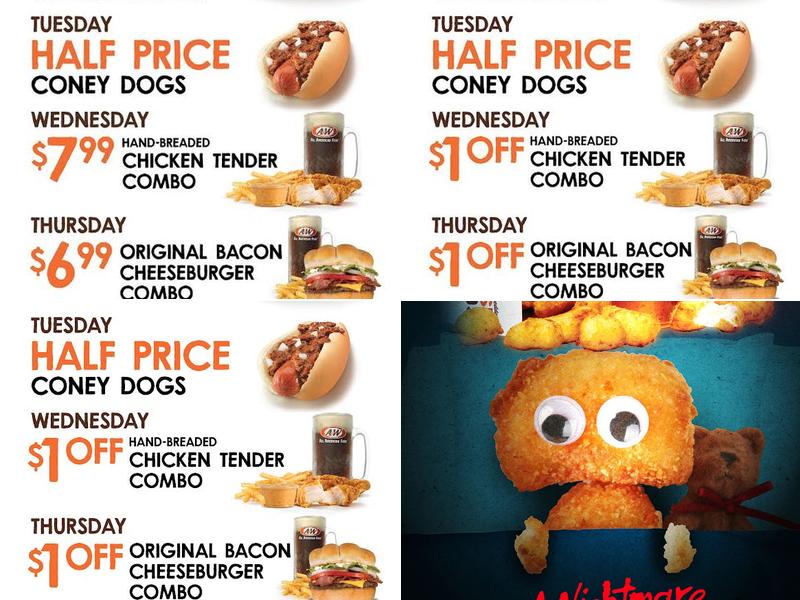 A&W Restaurant Menu