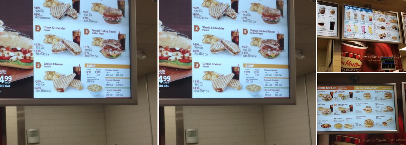 Tim Hortons Menu