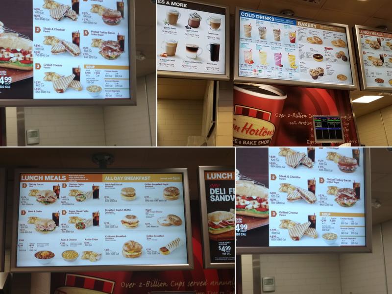 Tim Hortons Menu