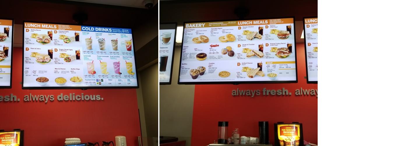 Tim Hortons Menu