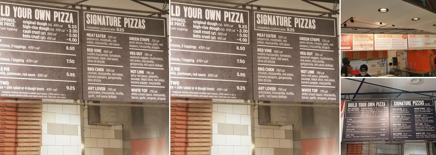 Blaze Pizza Menu