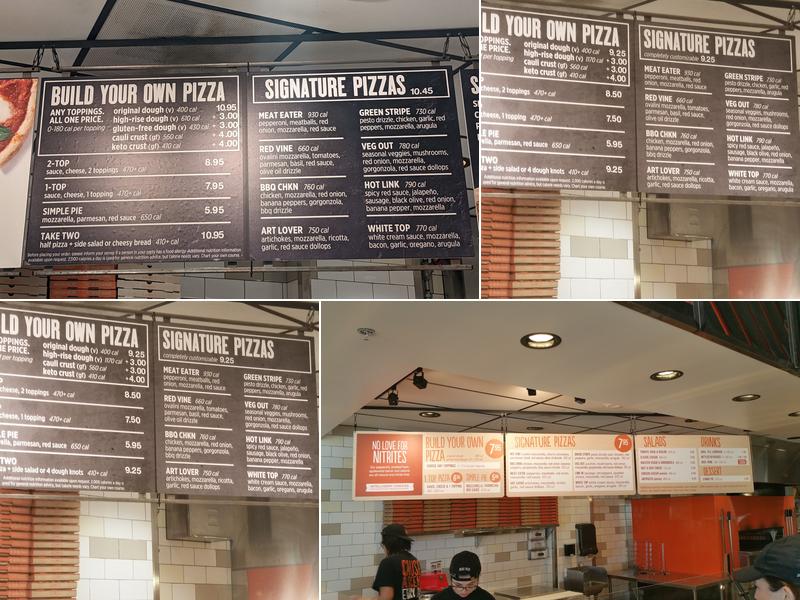 Blaze Pizza Menu