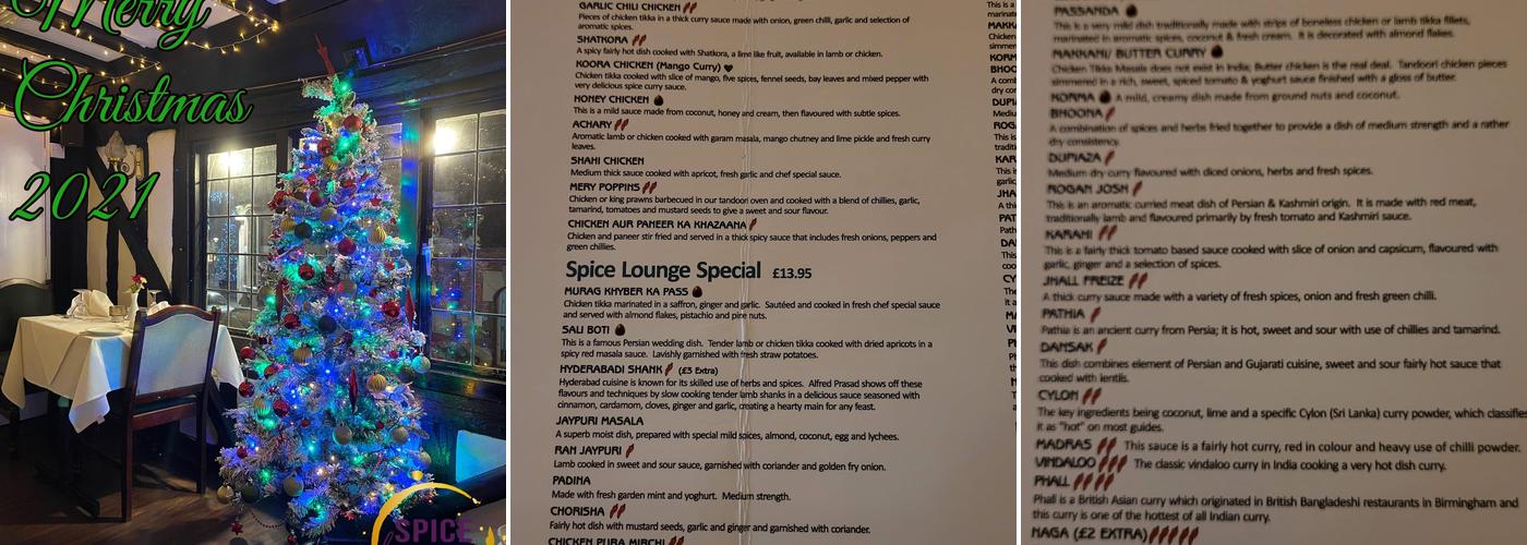 Spice Lounge Menu
