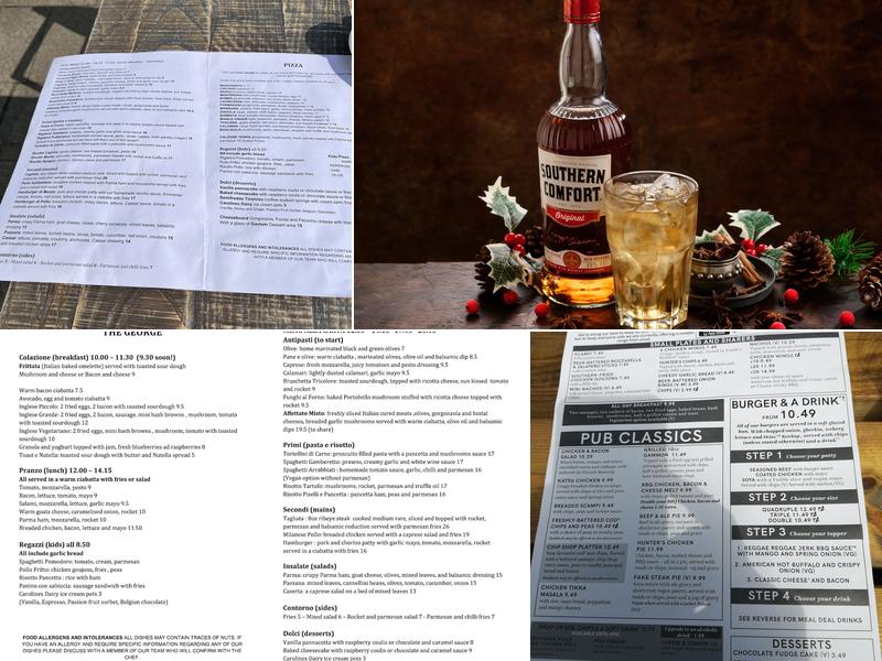 George Petersfield Menu