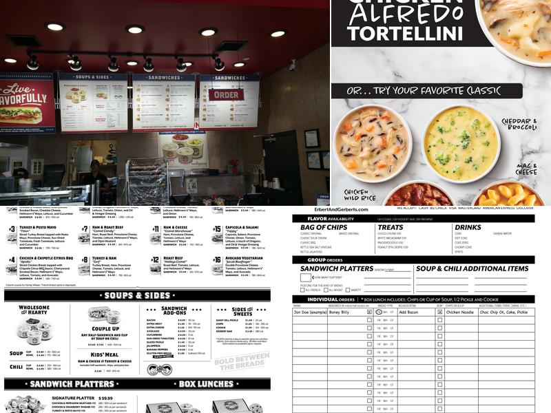 Erbert and Gerbert's Menu