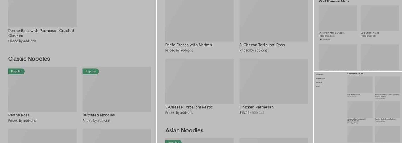 Noodles and Company Menu