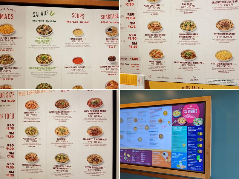 Noodles and Company Menu