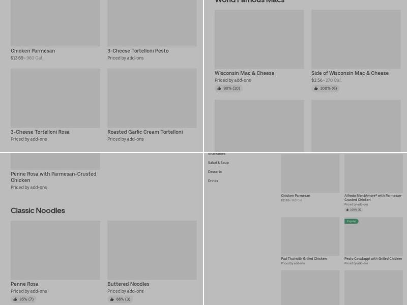 Noodles and Company Menu