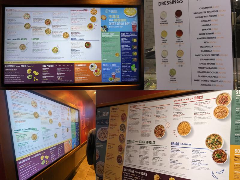 Noodles and Company Menu