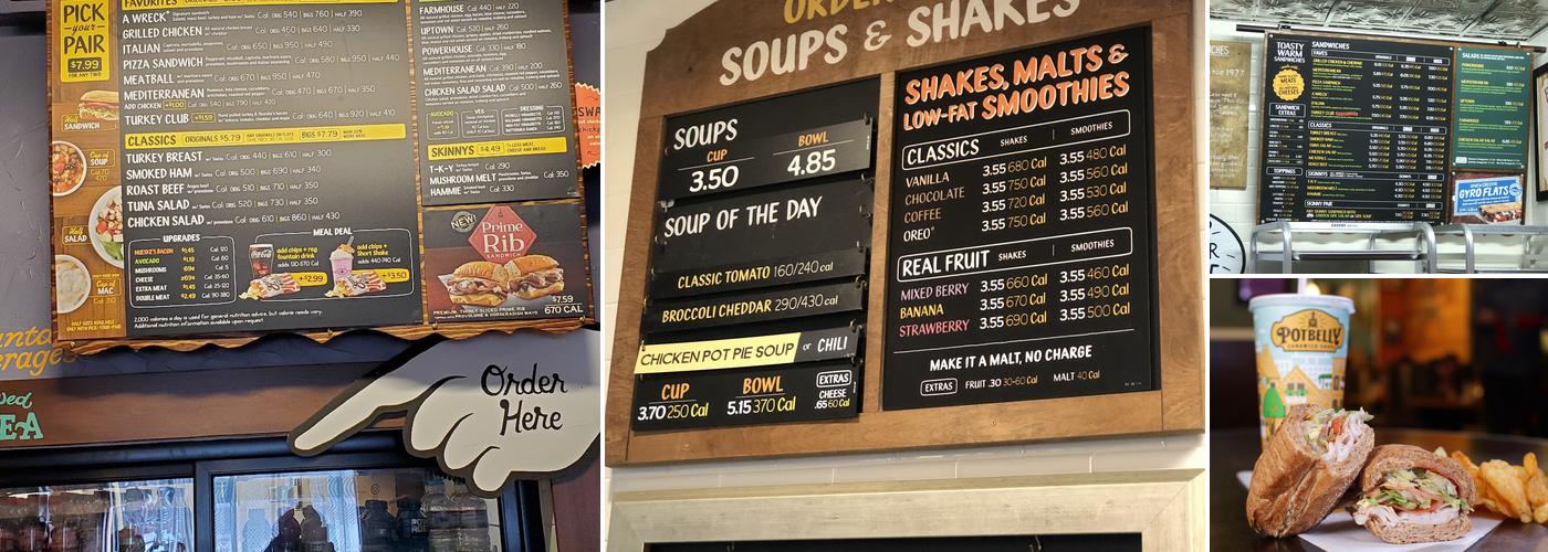 Potbelly Menu