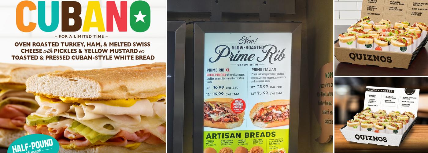 Quiznos Menu