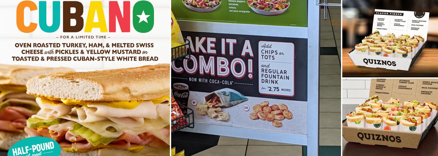 Quiznos Menu