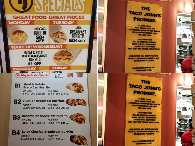 Taco John's Menu