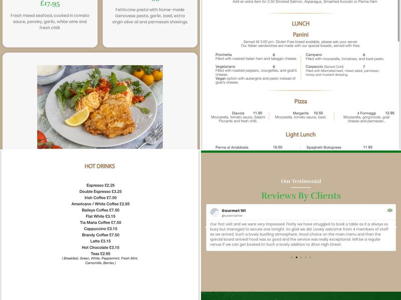 Cucina Dei Sapori Menu