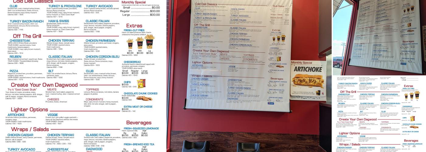 Penn Station East Coast Subs Menu