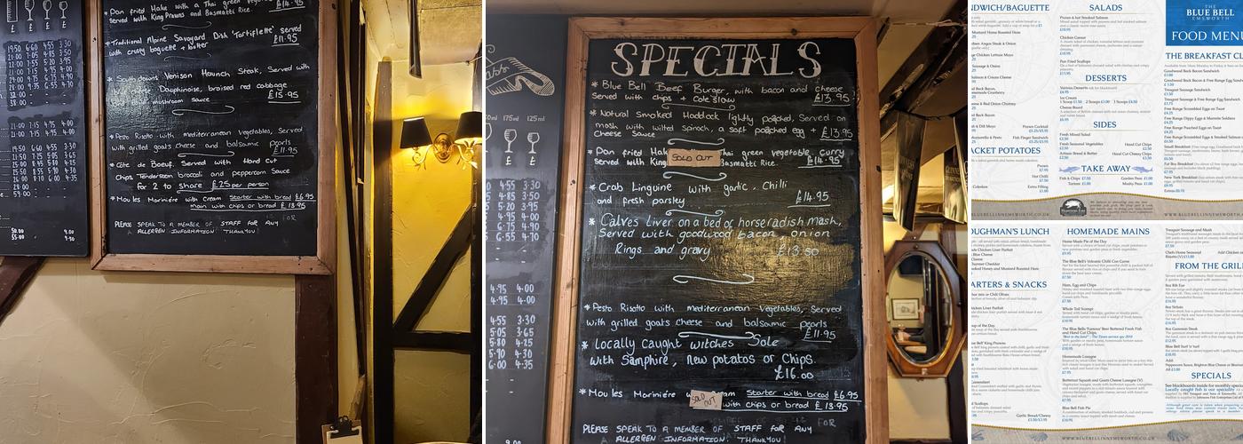 Blue Bell Menu