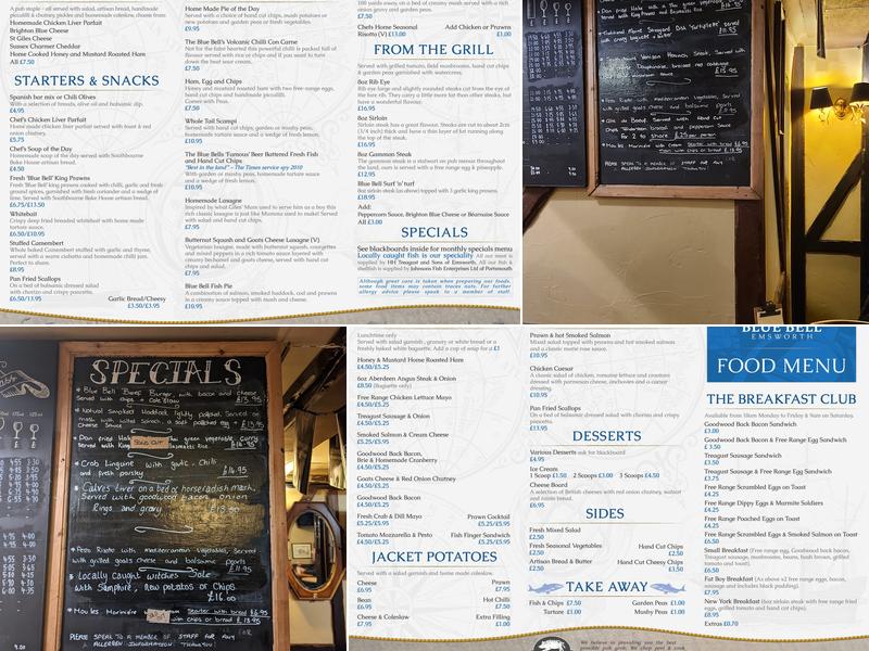 Blue Bell Menu