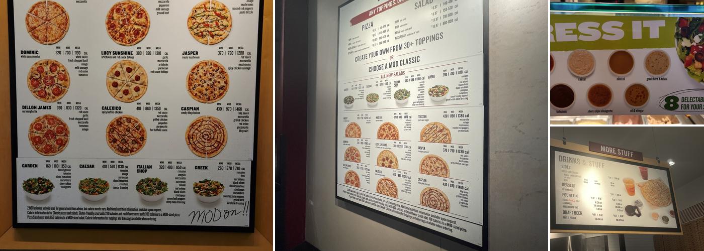 MOD pizza Menu