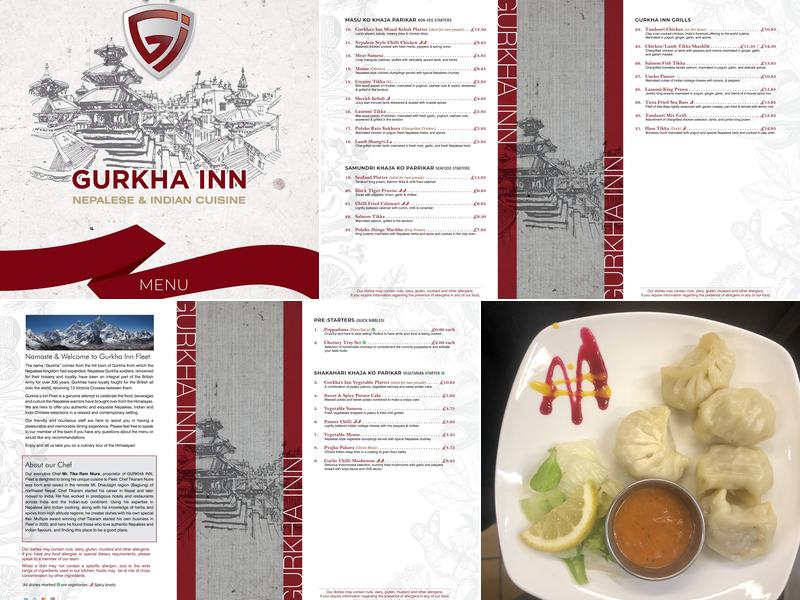 Gurkha Inn Fleet Menu