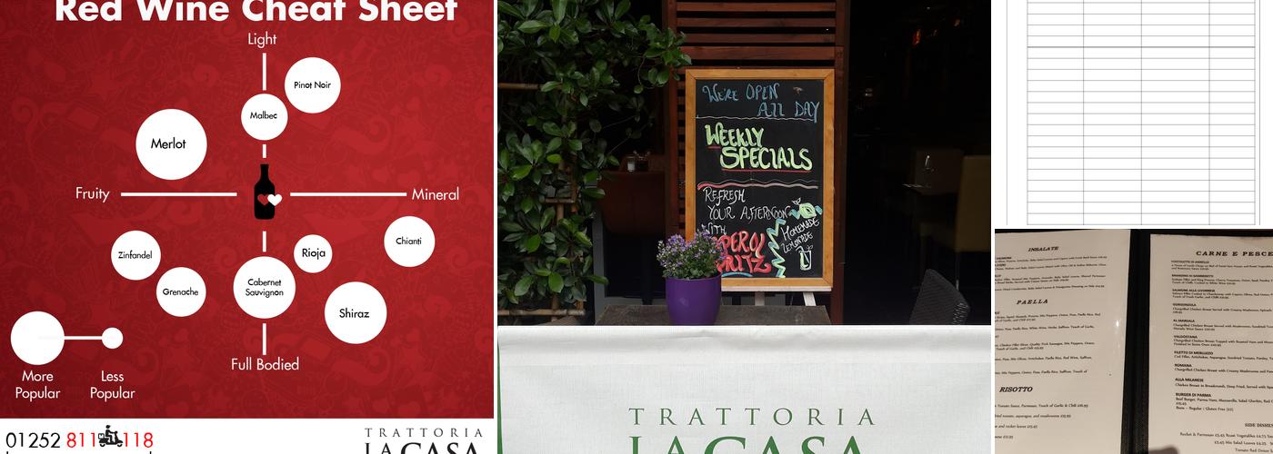 Trattoria La Casa - Italian Eateria Menu