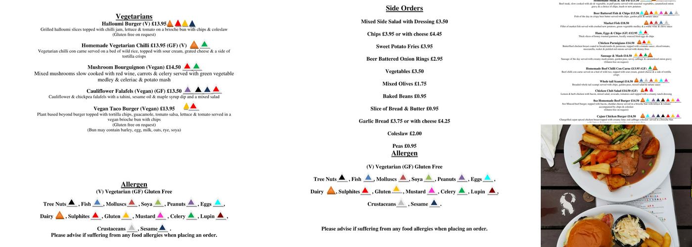 The Fox & Hounds Menu