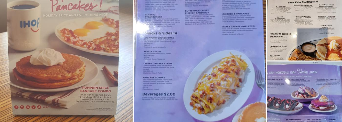 IHOP Menu