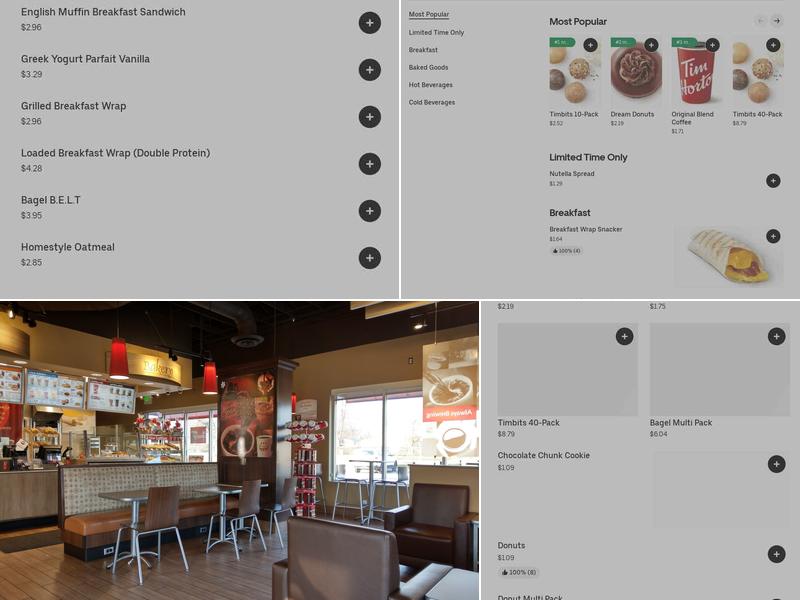 Tim Hortons Menu