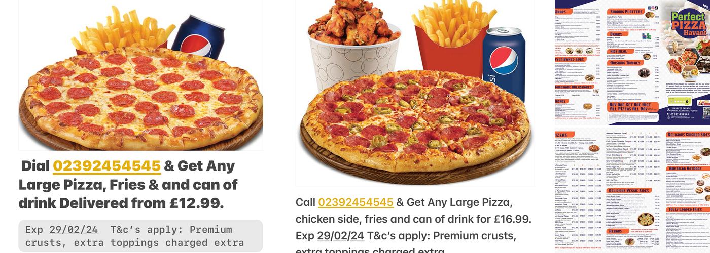 Perfect Pizza Havant Menu